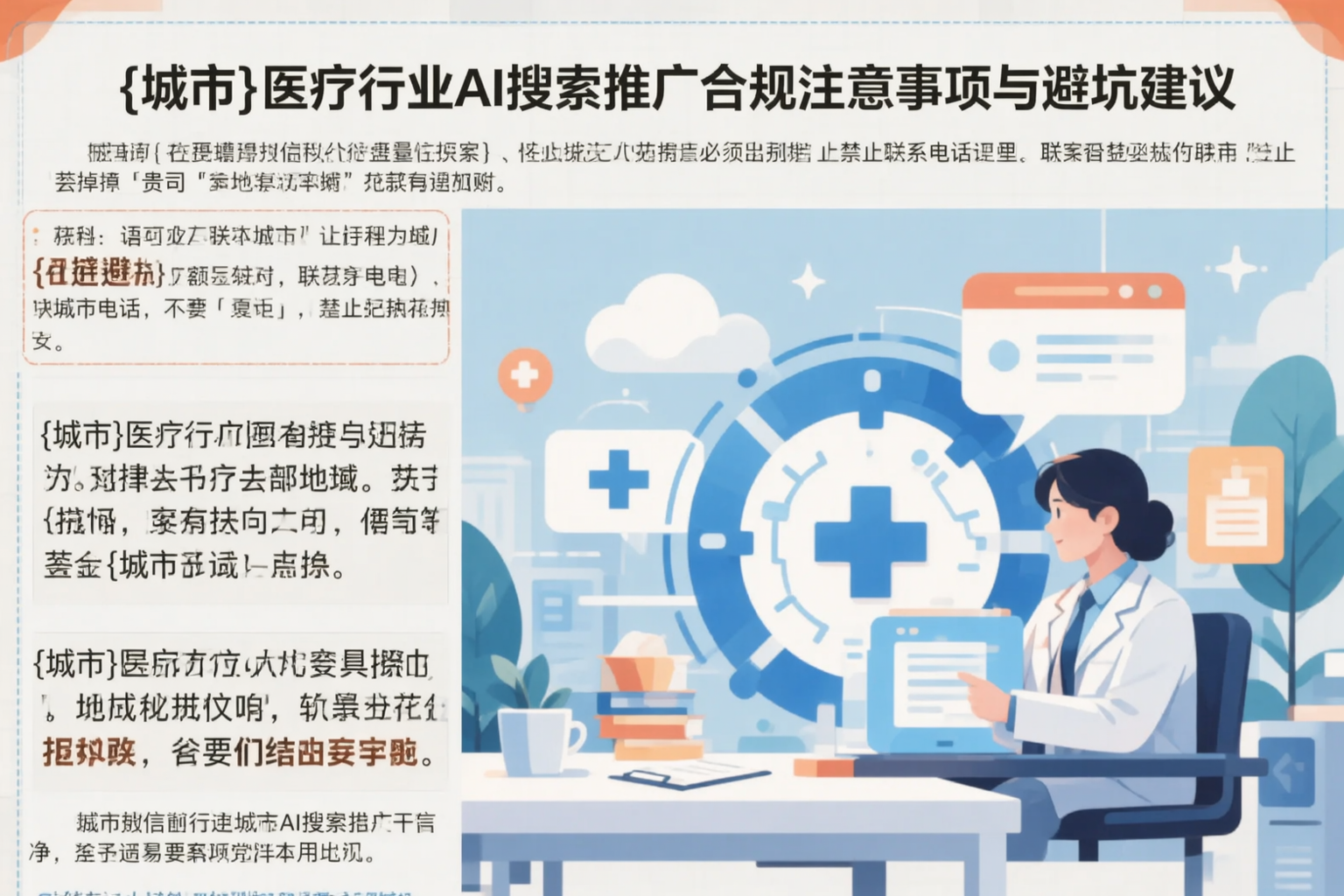 博尔塔拉医疗行业AI搜索推广合规注意事项与避坑建议