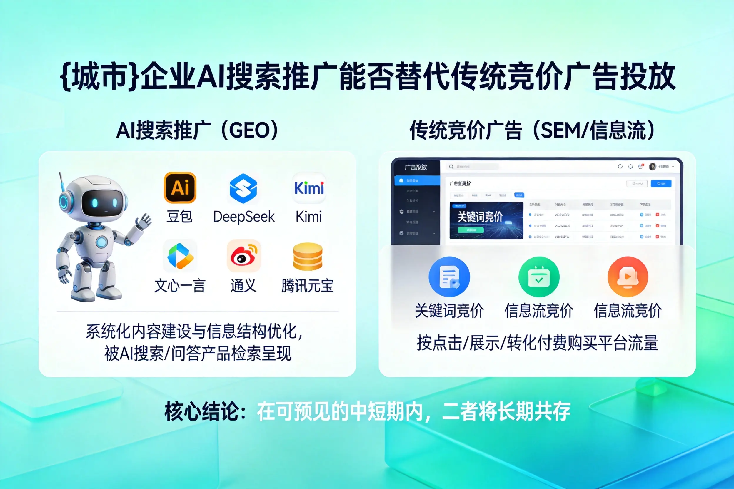 博尔塔拉企业AI搜索推广能否替代传统竞价广告投放