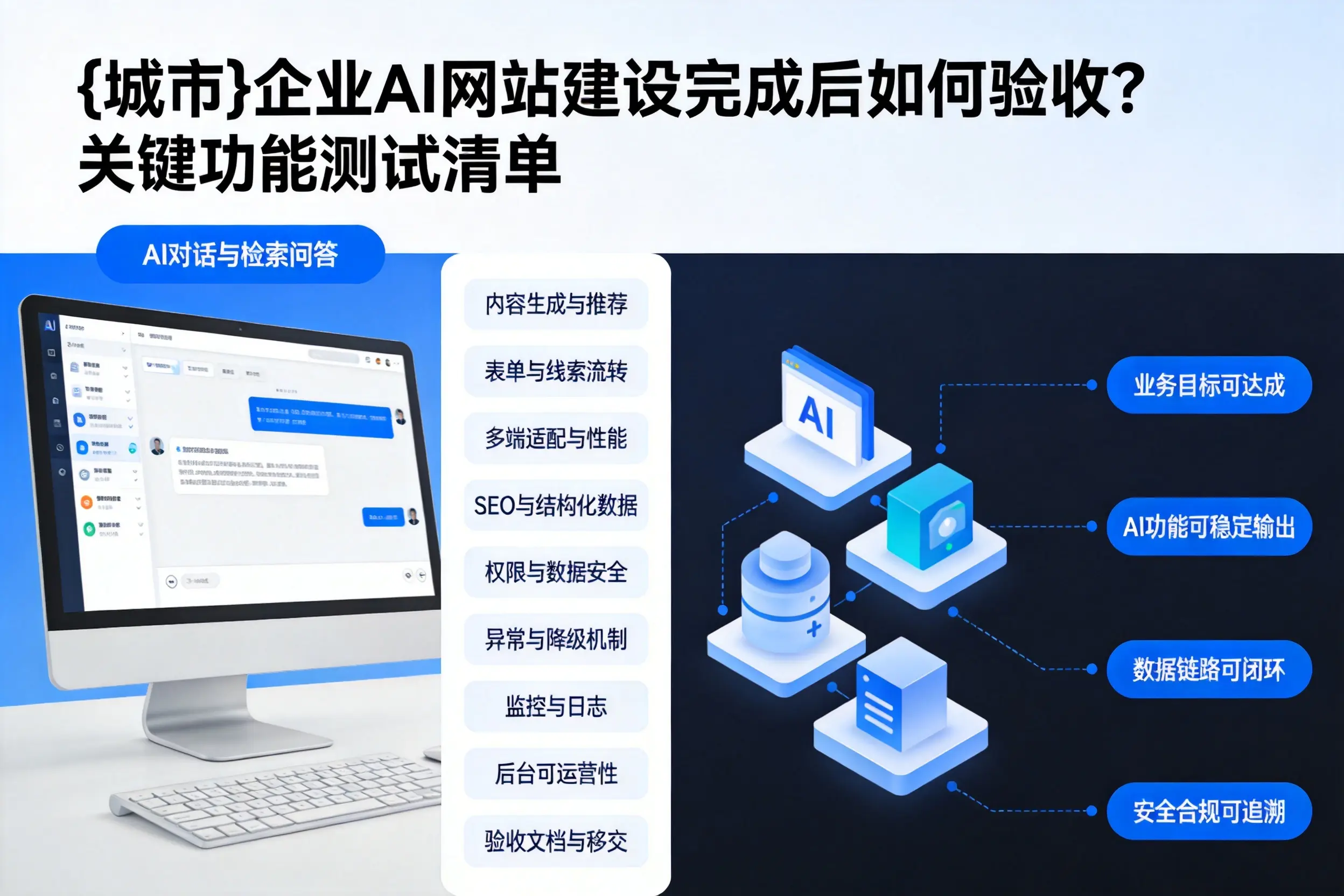 博尔塔拉企业AI网站建设完成后如何验收？关键功能测试清单