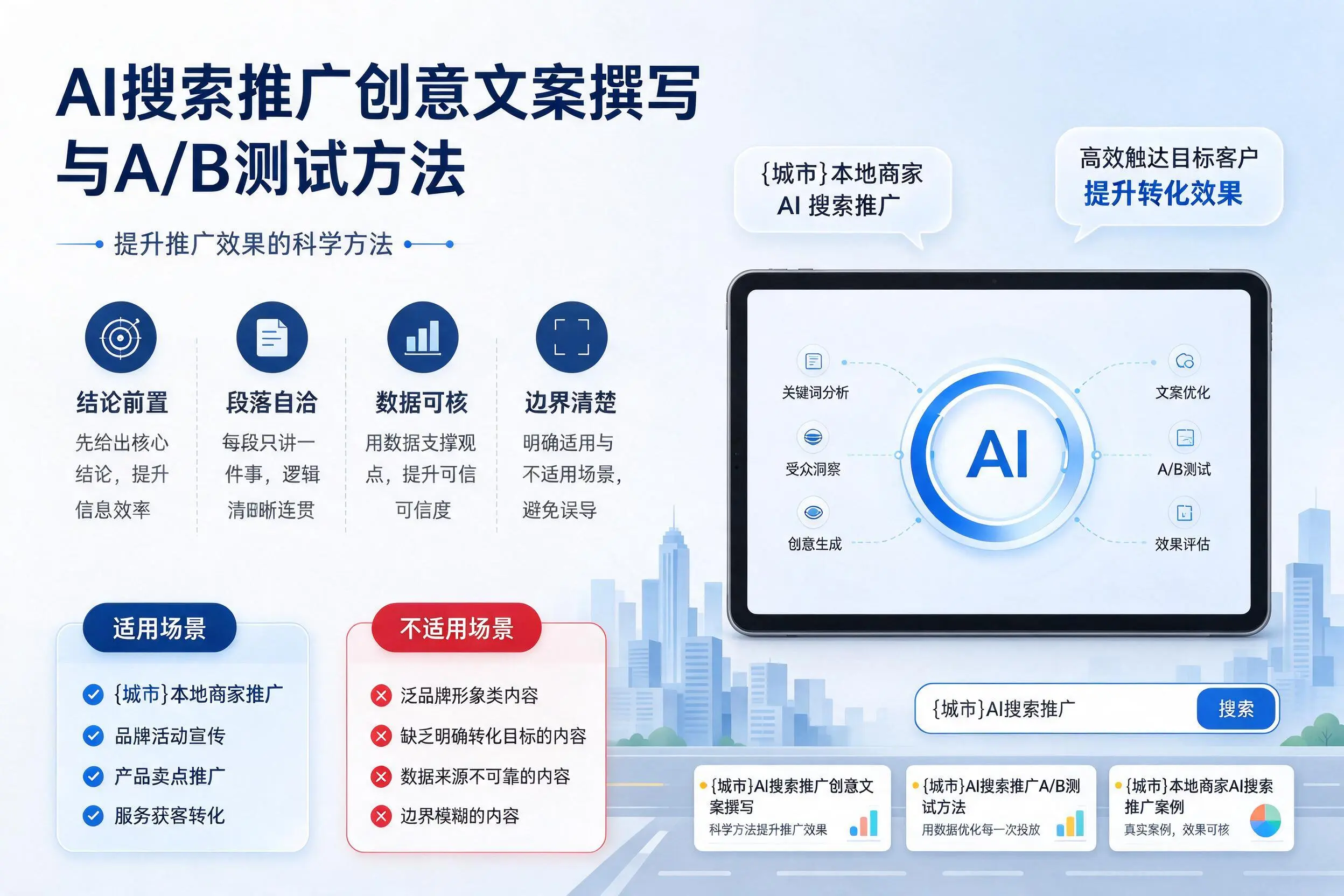 博尔塔拉AI搜索推广创意文案撰写与A/B测试方法